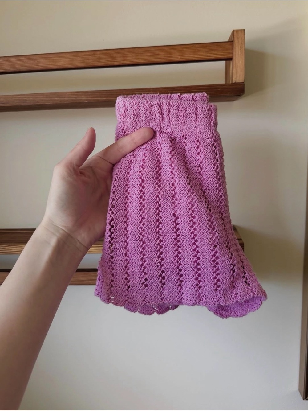 Zara Lilac Crochet Mini Skirt